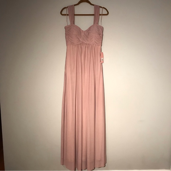 WEDDING GUEST MAXI DRESS CONVERTIBLE MAUVE Birdy Grey MARIA + POCKETS + SLIT - Picture 4 of 16